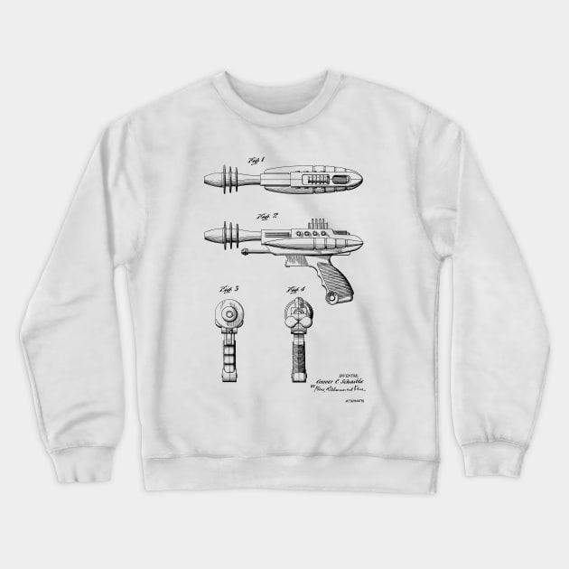 Toy Pistol Vintage Patent Hand Drawing Crewneck Sweatshirt by TheYoungDesigns